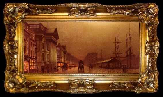 framed  Atkinson Grimshaw Liverpool Custom House, ta009-2